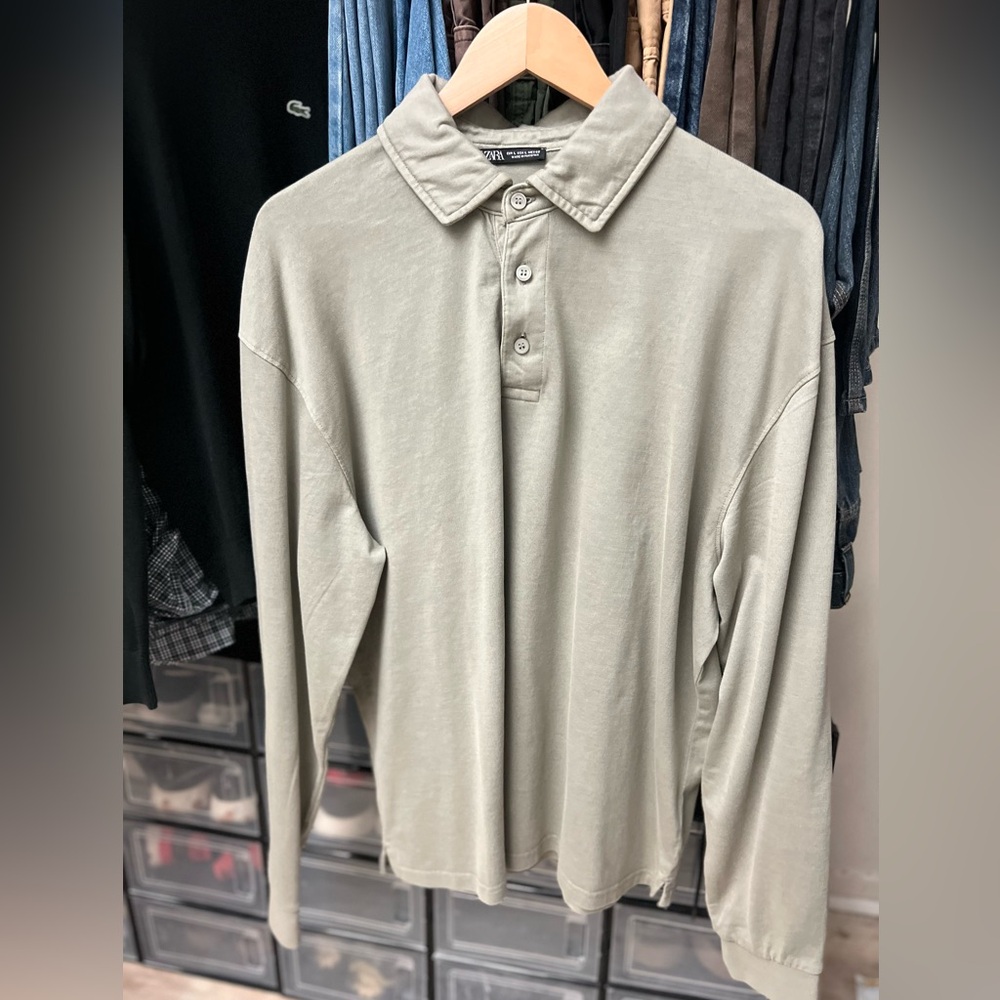 •NEW•ZARA Long Sleeve Polo/Top